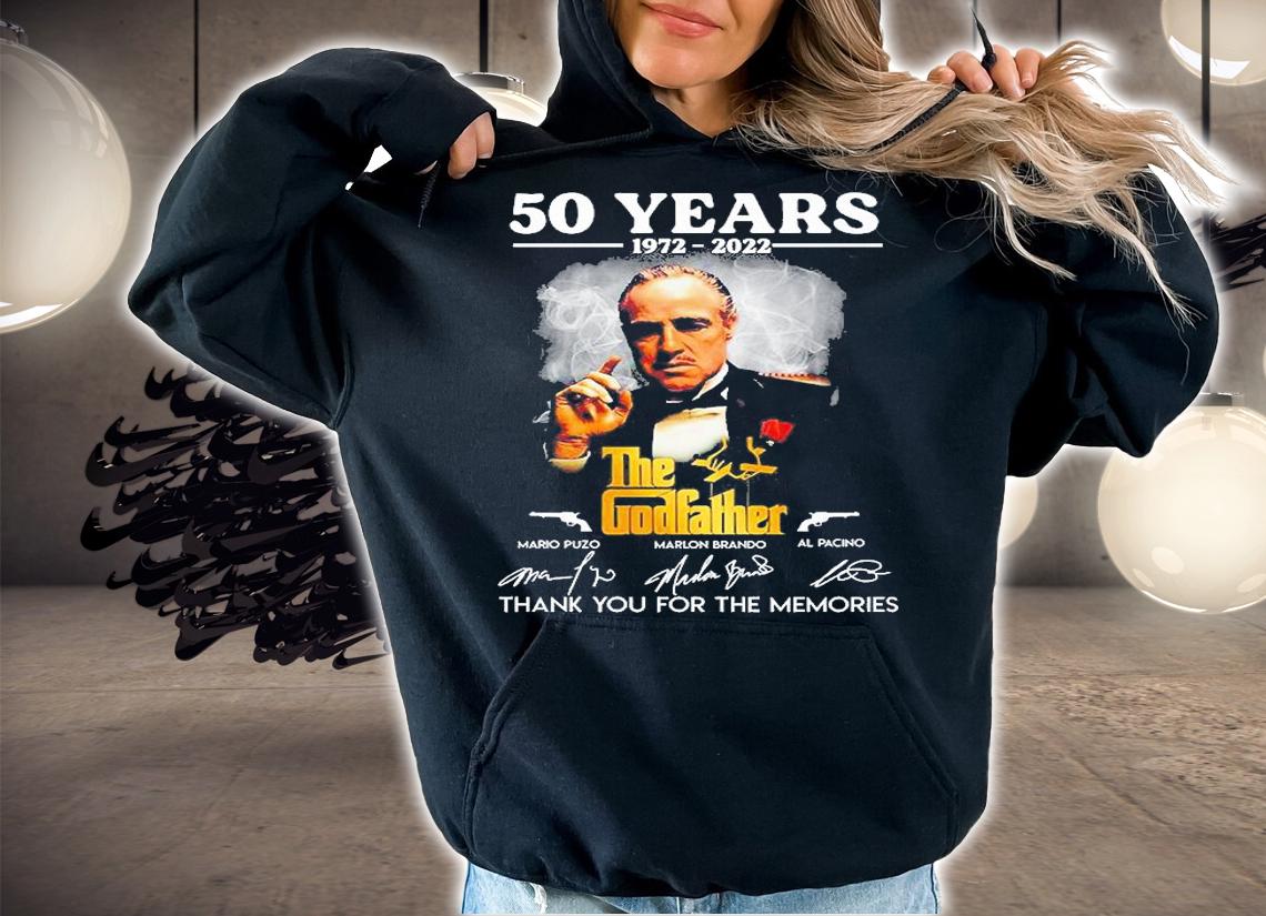 50 Years 1972 2022 The Godfather Thank You For The Memories Signatures T-Shirt t-shirt
