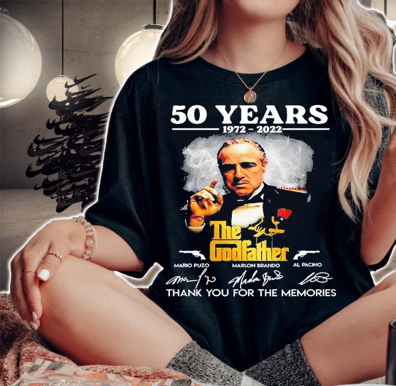 50 Years 1972 2022 The Godfather Thank You For The Memories Signatures T-Shirt t-shirt