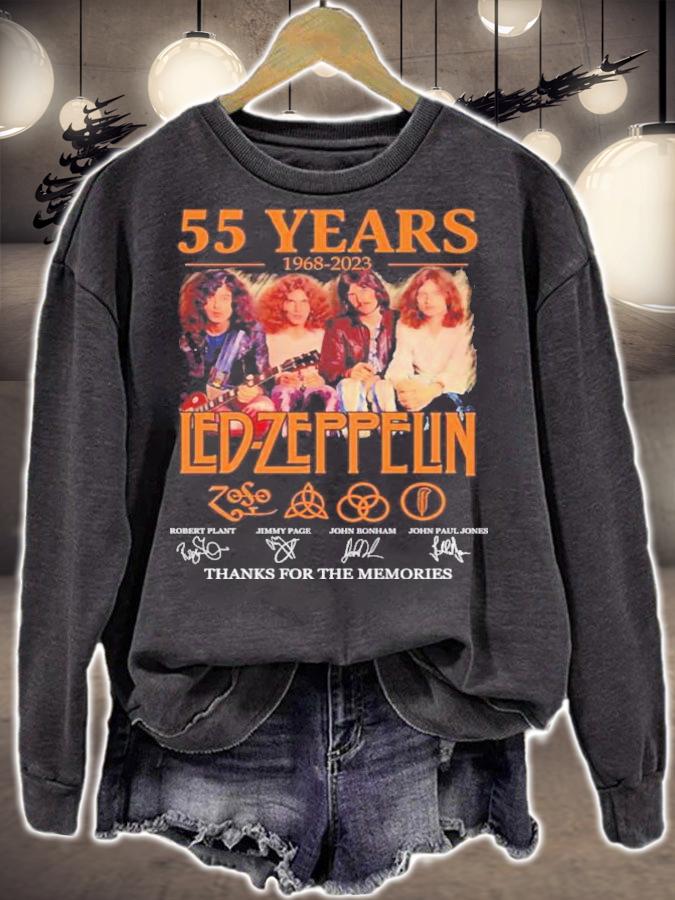 55 Years 1968-2023 Led-Zeppelin Signatures Thank You For The Memories Shirt t-shirt