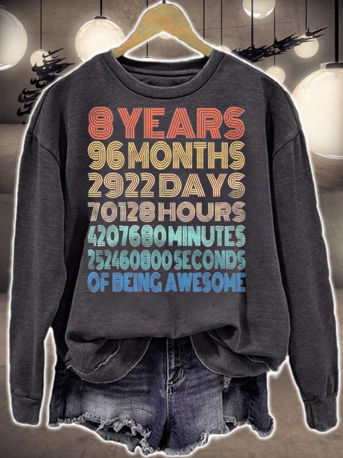 8Th Birthday Gift 8 Years Old Being Awesome shirt t-shirt sweatshirt