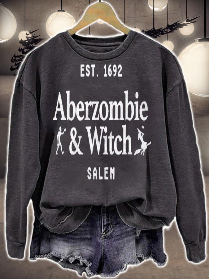 Aberzombie And Witch Salem Est 1692 Cute Shirt Pullover Shirt t-shirt