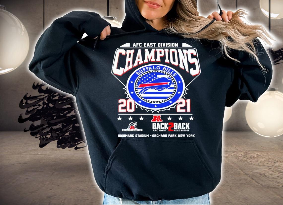 AFC East Division Buffalo Bills 2021 Back 2 Back Highmark Stadium Orchard Park New York t-shirt