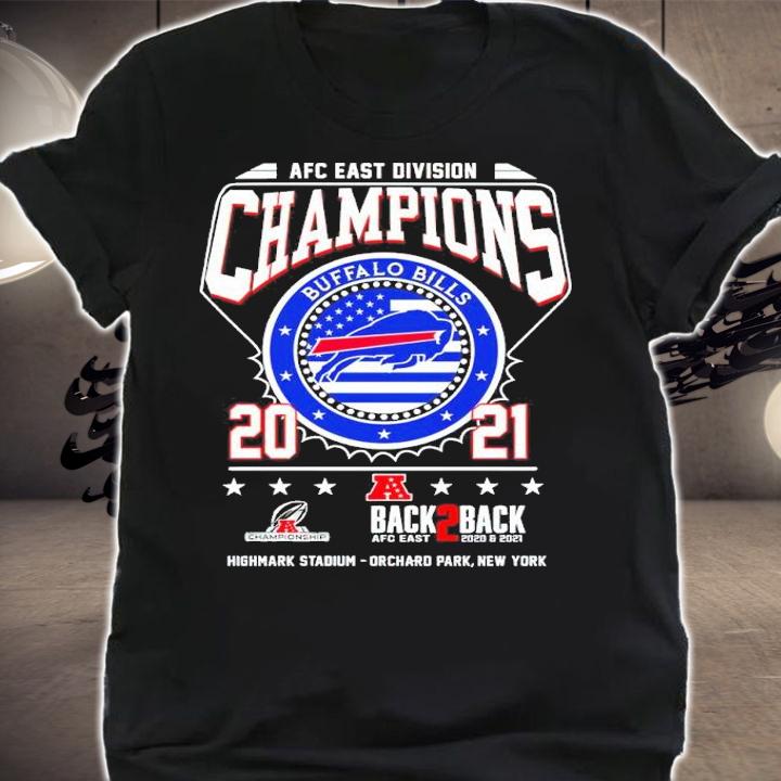 AFC East Division Buffalo Bills 2021 Back 2 Back Highmark Stadium Orchard Park New York t-shirt