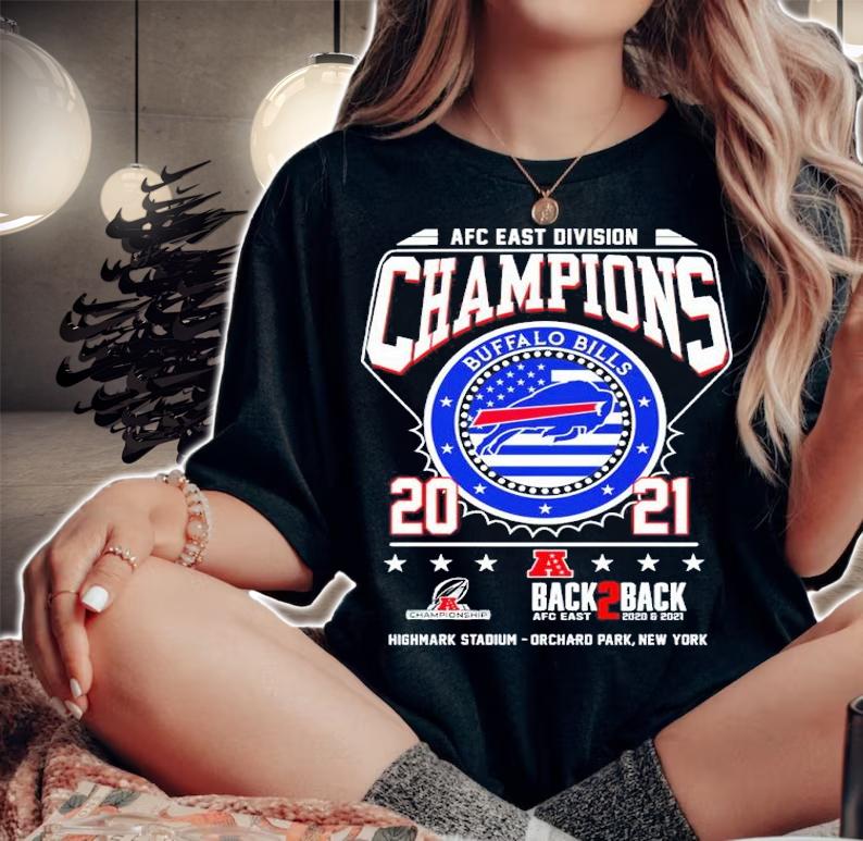 AFC East Division Buffalo Bills 2021 Back 2 Back Highmark Stadium Orchard Park New York t-shirt