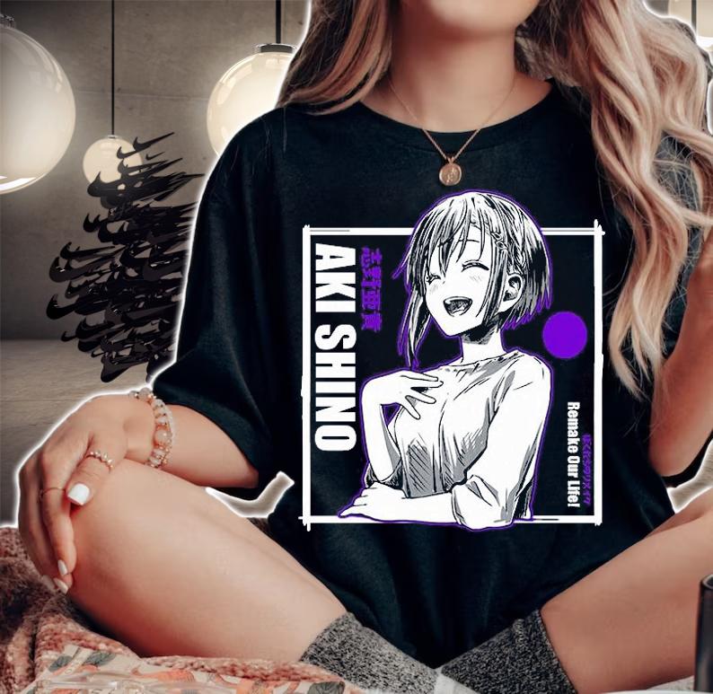 Aki Shino remake our life in frame T-shirt t-shirt woman shirt