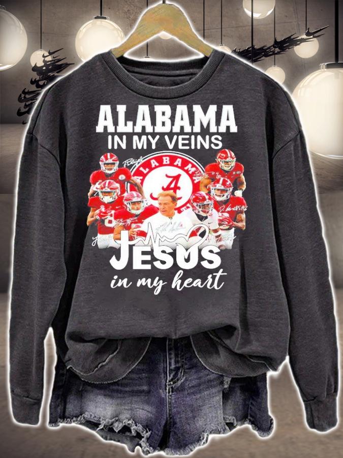 Alabama In My Veins Jesus In My Heart Signatures Shirt t-shirt