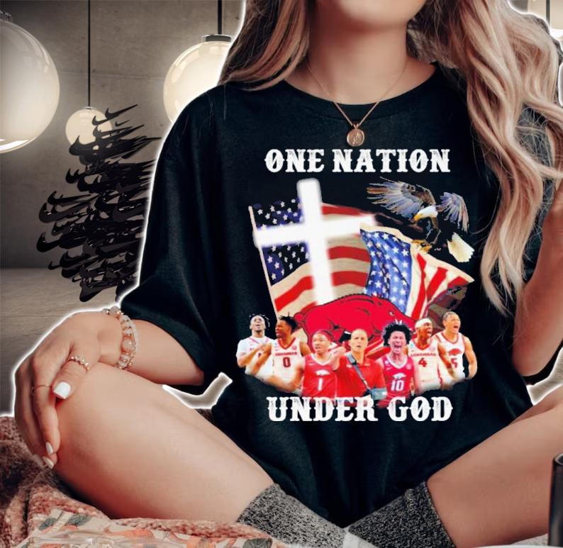 Arkansas Razorbacks One Nation Under God Shirt t-shirt woman shirt