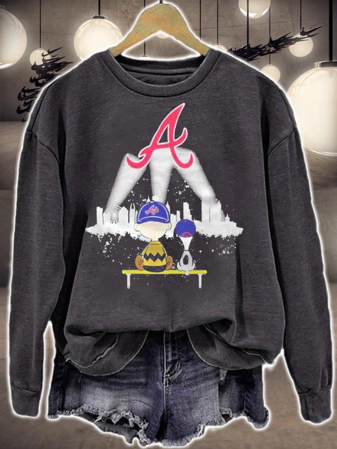 Atlanta Braves Chair Bow and Snoopy city shirt t-shirt sweatshirt