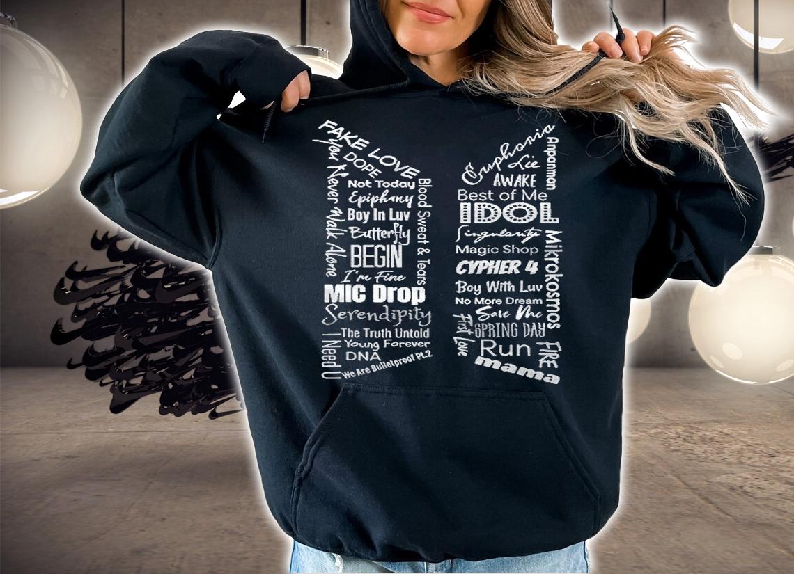 B.T.S Funny Song Titles Music Lover Shirt t-shirt