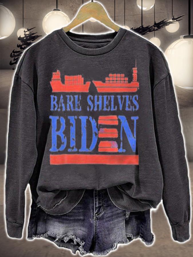Bare Shelves Biden Funny Meme Ships T-Shirt t-shirt
