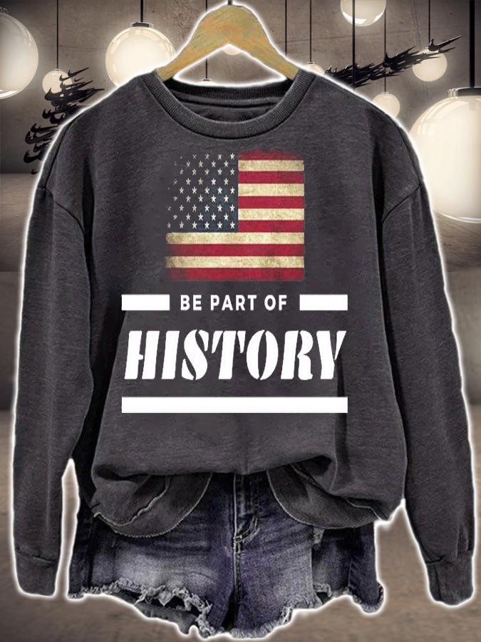 Be Part Of History USA Flag Retro T-Shirt t-shirt