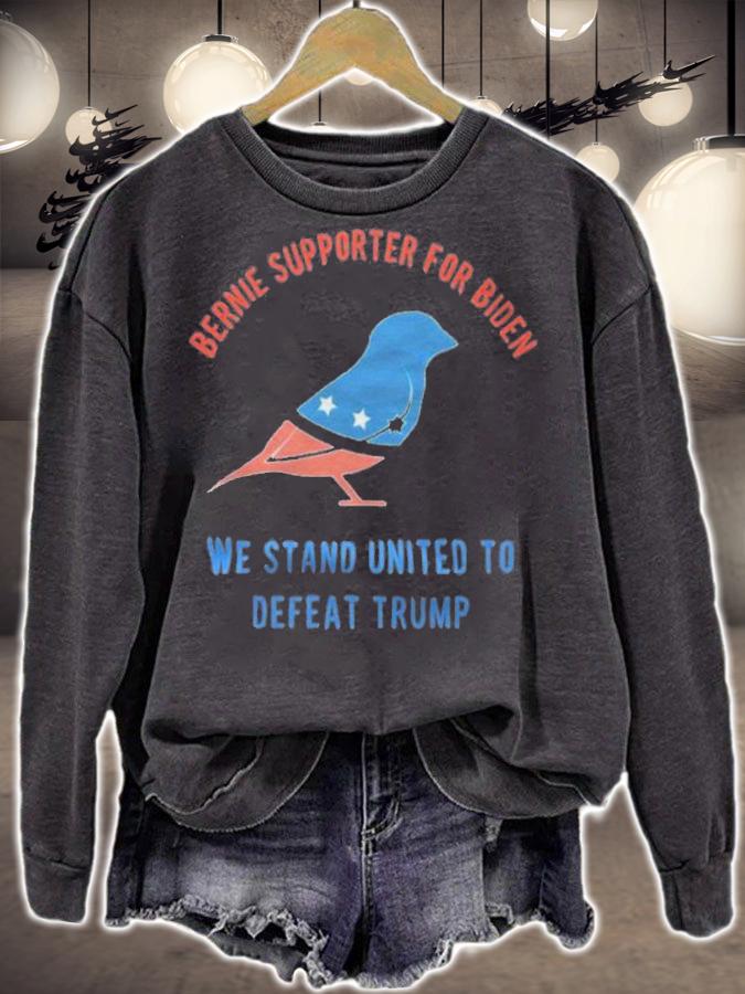 Bernie Supporter For Biden We Stand United To Defeat Trump T-Shirt t-shirt sweatshirt