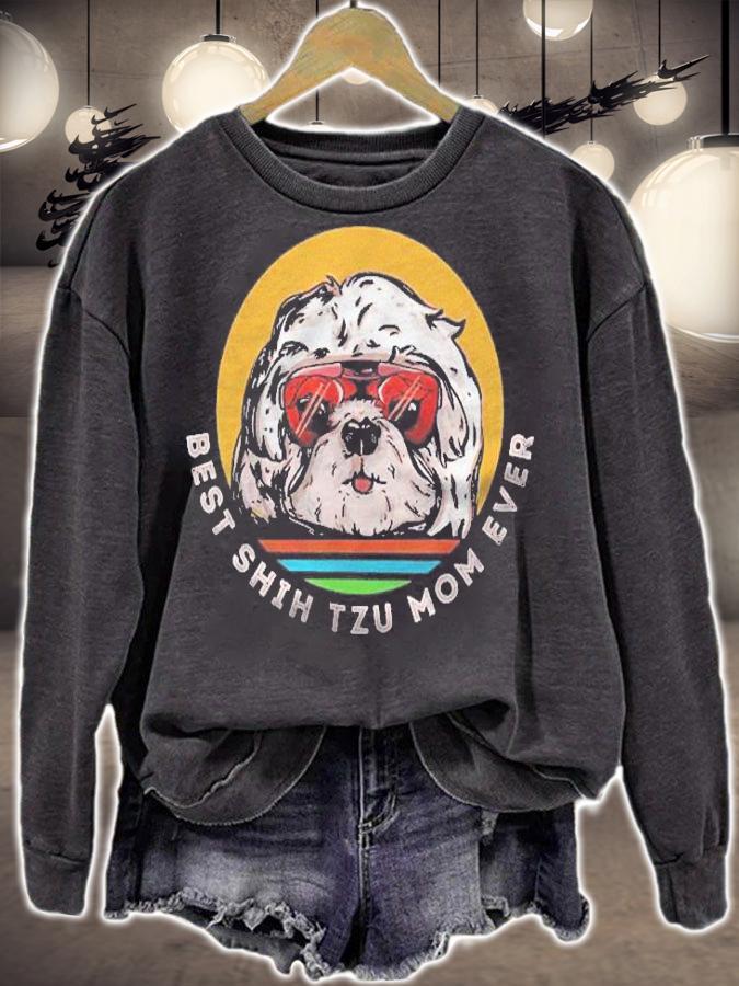 Best Shih Tzu Mom Ever  Funny & Cute Toy Dog Mama Shirt t-shirt sweatshirt