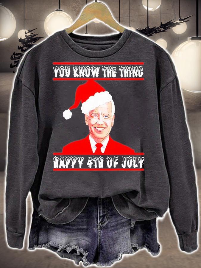 Biden You Know The Thing Happy 4th July Happy Christmas T-shirt t-shirt sweatshirt