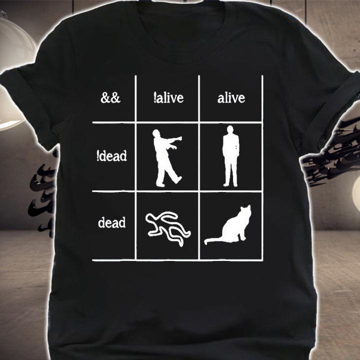 Boolean Logic Im A Programmer Alive Dead T-Shirt t-shirt