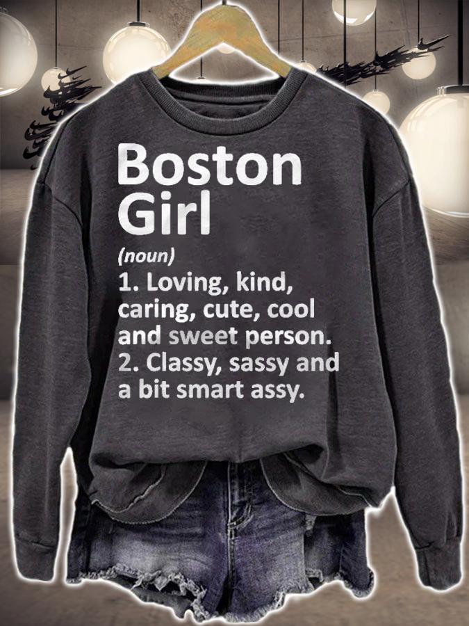Boston Girl Ma Massachusetts Funny City Home Roots Gift Shirt t-shirt sweatshirt