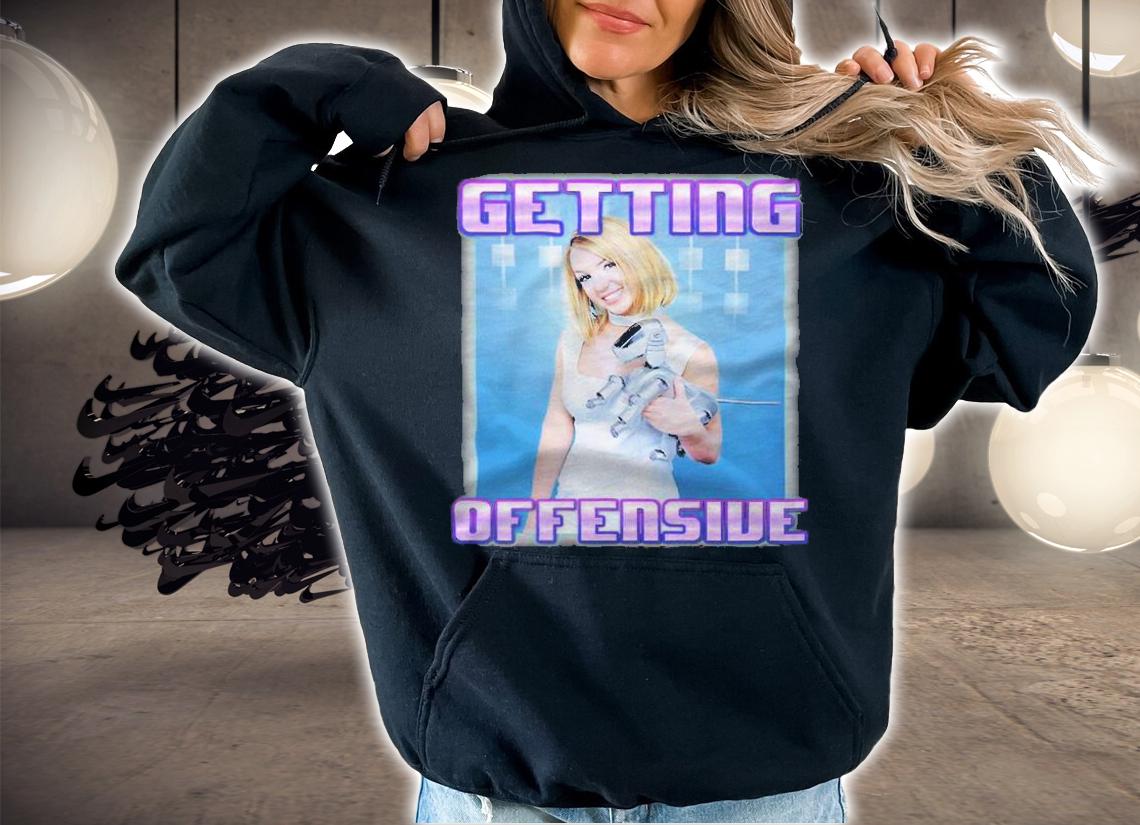 Britney Spears with a Sony Aibo photo T-shirt t-shirt hoodie