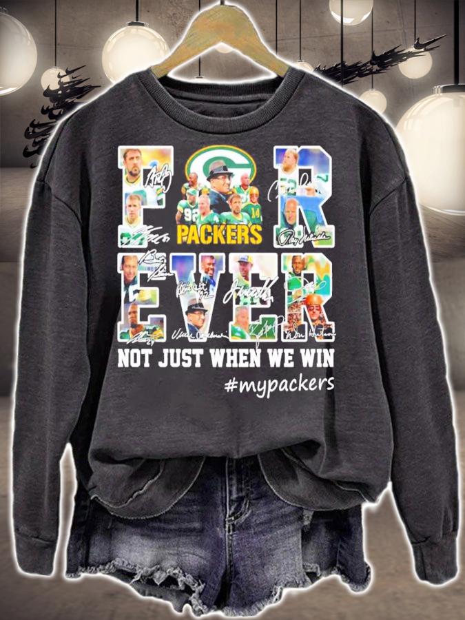 Forever Green Bay Packer not just when we win signatures shirt t-shirt