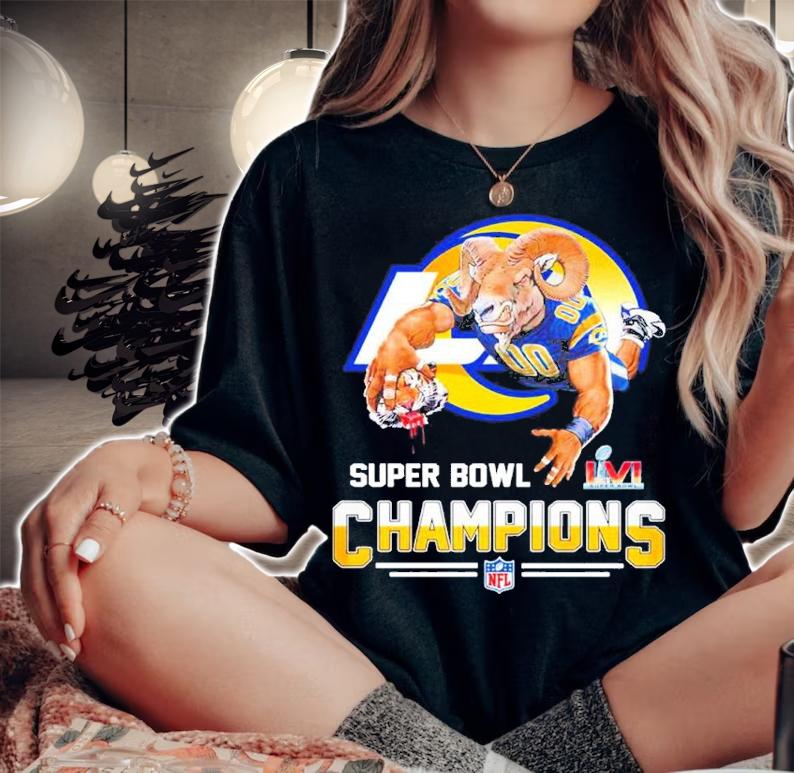 Los Angeles Rams Super Bowl LVI Champions Logo Shirt t-shirt woman shirt
