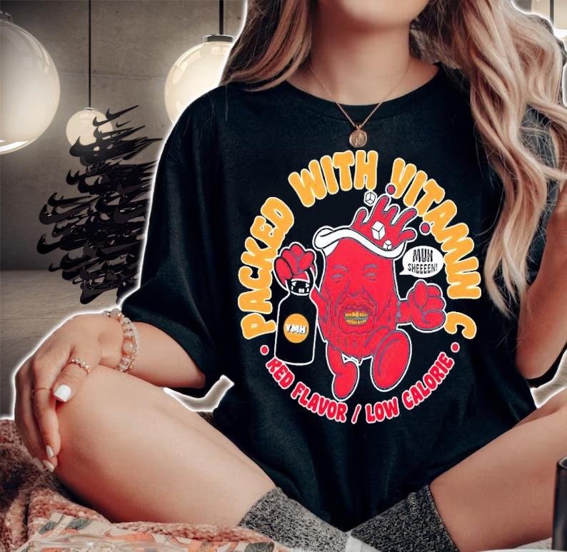 Packed with vitamin C Red Flavor Low Calorie shirt t-shirt woman shirt