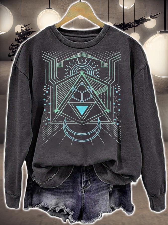 Sun And Moon Pyramid  Sacred Geometry Shirt t-shirt sweatshirt