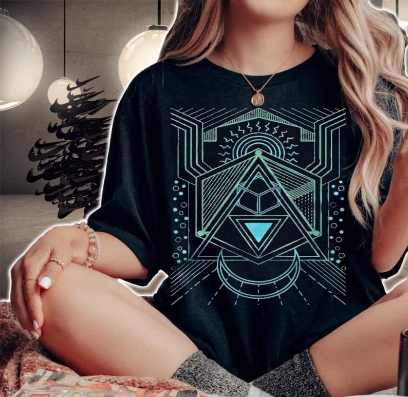 Sun And Moon Pyramid  Sacred Geometry Shirt t-shirt woman shirt