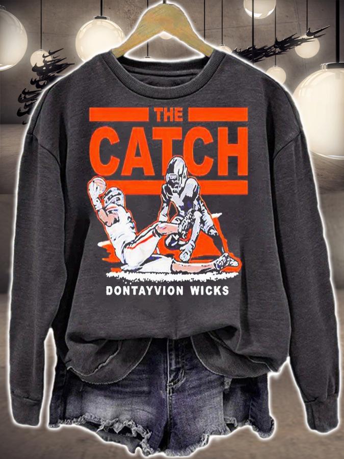 The Catch Dontayvion Wicks football T-shirt t-shirt sweatshirt