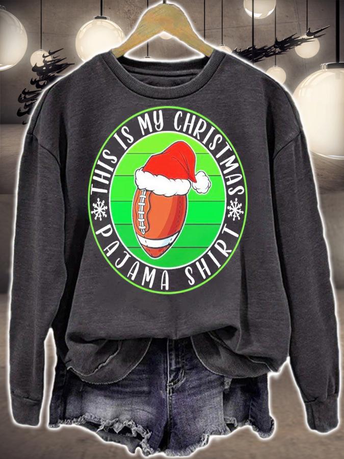 This is My Christmas Pajama Football Rugby Gift shirt t-shirt sweatshirt