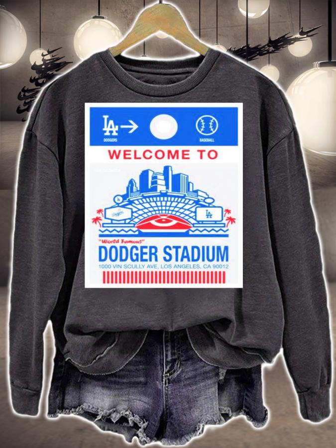 Welcome To Dodger Stadium Baggage Tag Shirt t-shirt sweatshirt