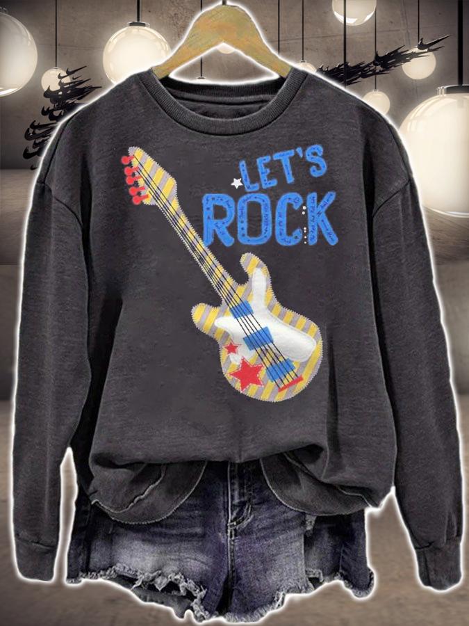 Lets Rock Star Rock N Roll Retro 80S Music Gift Women Men shirt t-shirt sweatshirt