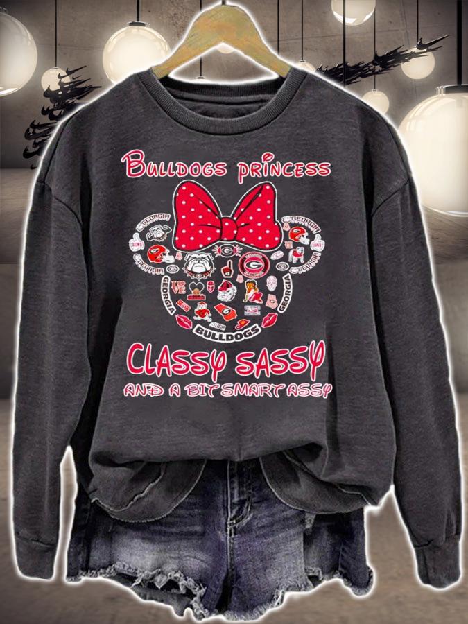 Minnie Mouse Georgia Bulldogs Princess Classy Sassy And A Bit Smart Assy t-shirt sweatshirt