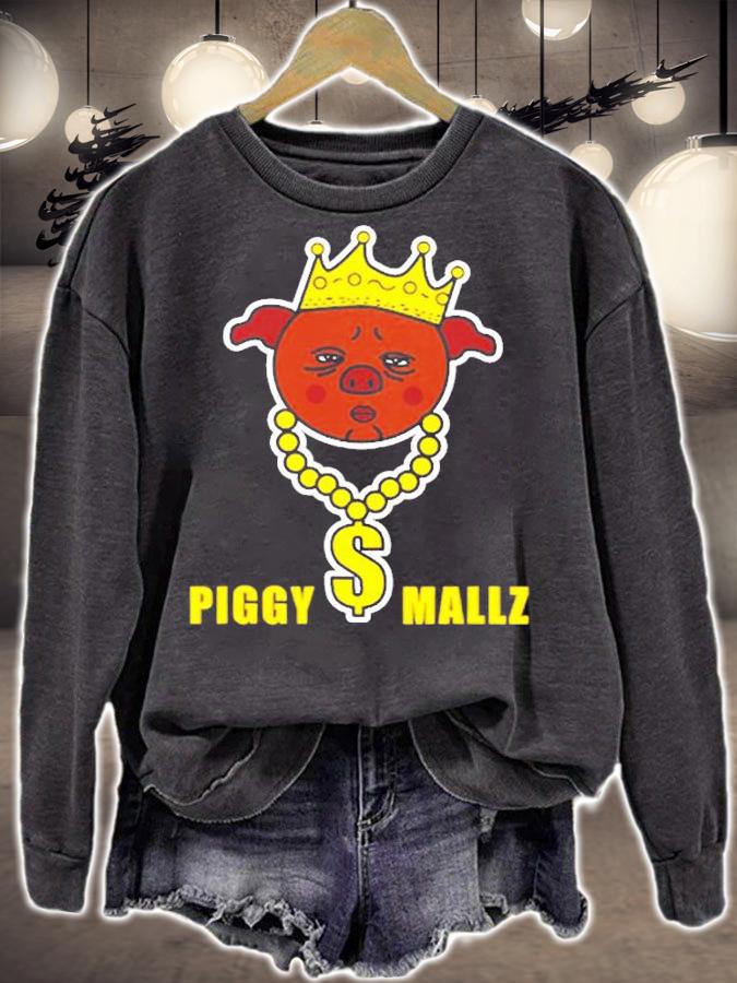 Piggy Smallz Hip Hop Rnb Gangsta Funny Pig Black History T-Shirt t-shirt