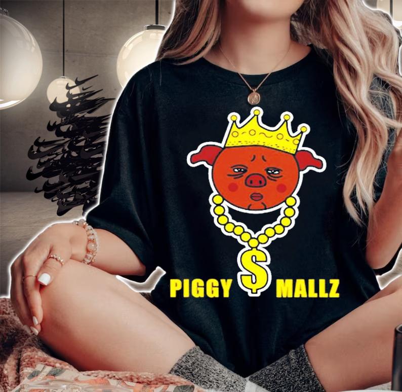 Piggy Smallz Hip Hop Rnb Gangsta Funny Pig Black History T-Shirt t-shirt