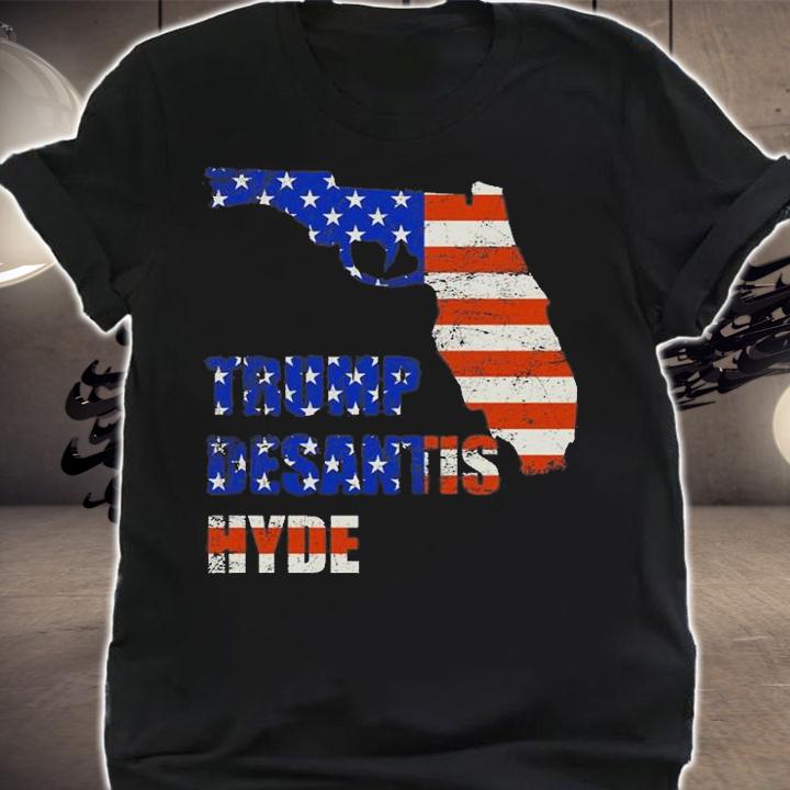 Trump Desantis Hyde Florida Map Gun Vintage T-Shirt t-shirt