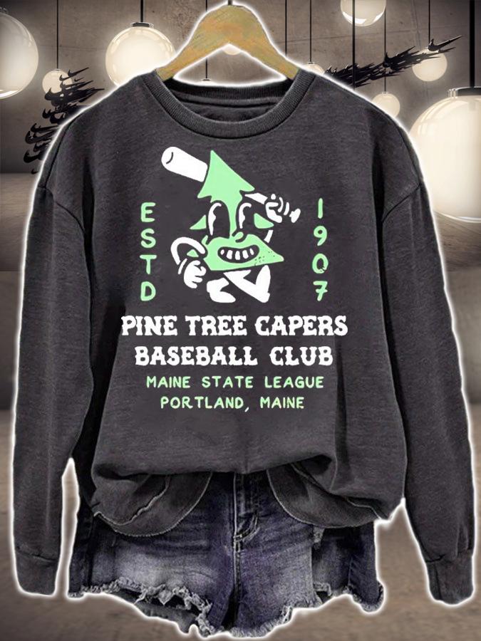 Estd 1907 Pine Tree Capers Baseball Club Baseball Maine State League Portland Shirt t-shirt sweatshirt