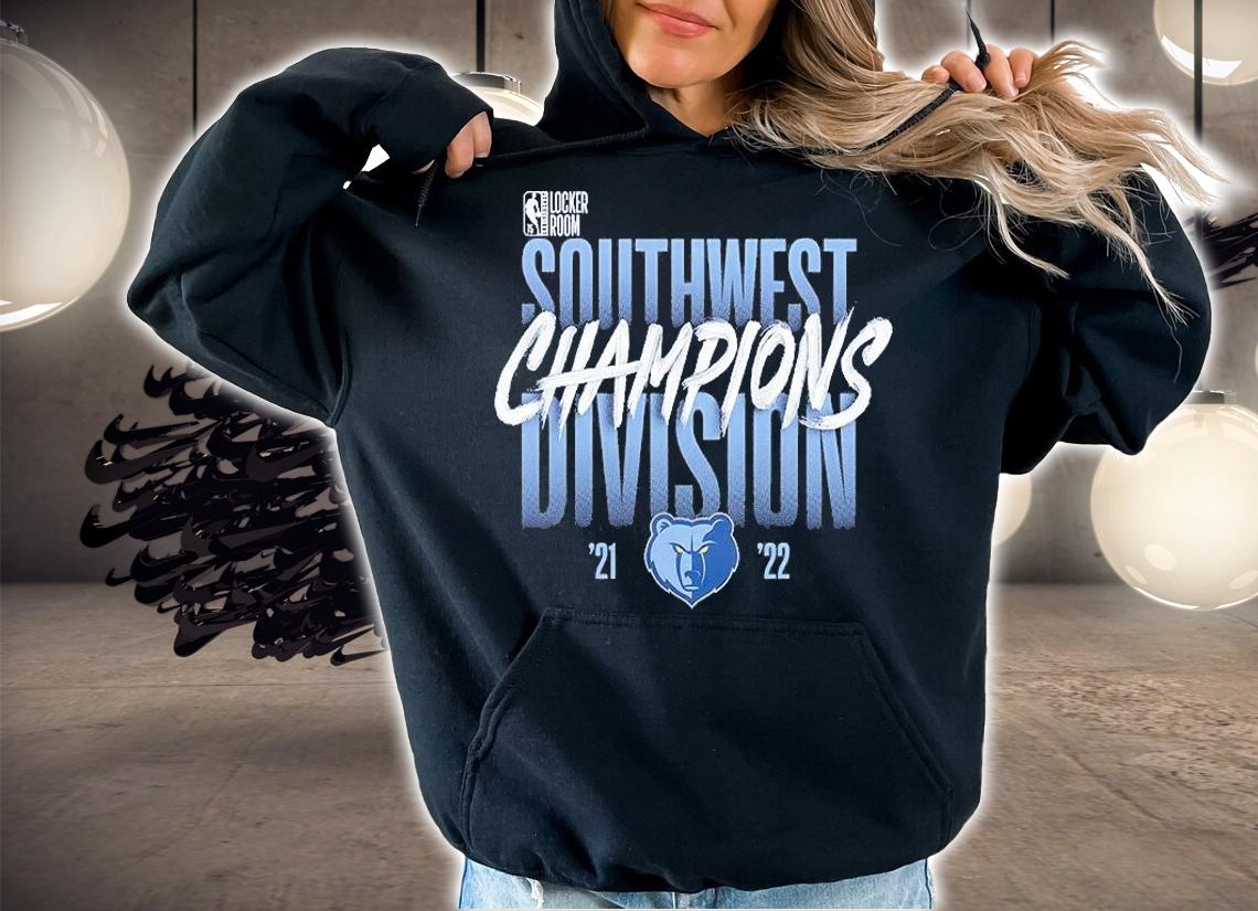 Memphis Grizzlies 2022 Southwest Division Champions Locker Room T-Shirt t-shirt hoodie