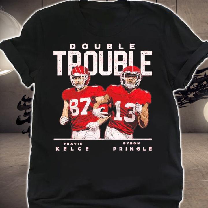 Travis Kelce And Byron Pringle Kansas City Double Trouble Football Shirt t-shirt
