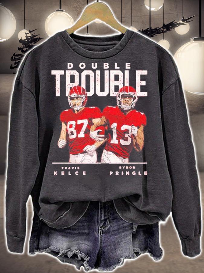 Travis Kelce And Byron Pringle Kansas City Double Trouble Football Shirt t-shirt