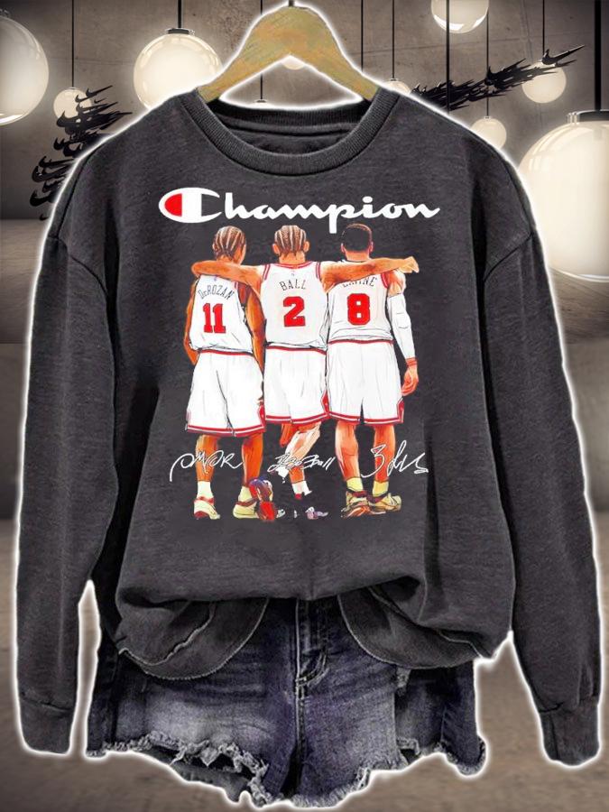 Champion Chicago Bulls Zach Lavine Lonzo Ball Demar Derozan Signatures Shirt t-shirt