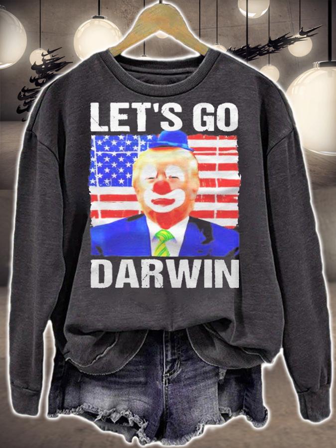 Trump clown let's go Darwin T-shirt t-shirt sweatshirt