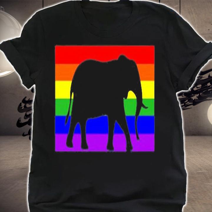 Cute Baby Elephant Love Lgbtq Gay Pride Flag Stuff Queer Art T-Shirt t-shirt shirt