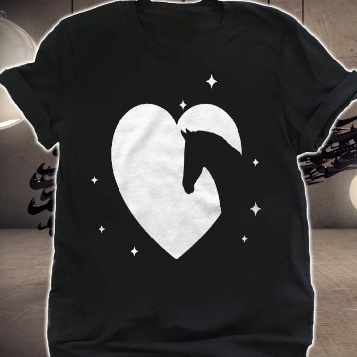 Horse Lover Gift For Women & Girls Who Love Horses Heart Shirt t-shirt