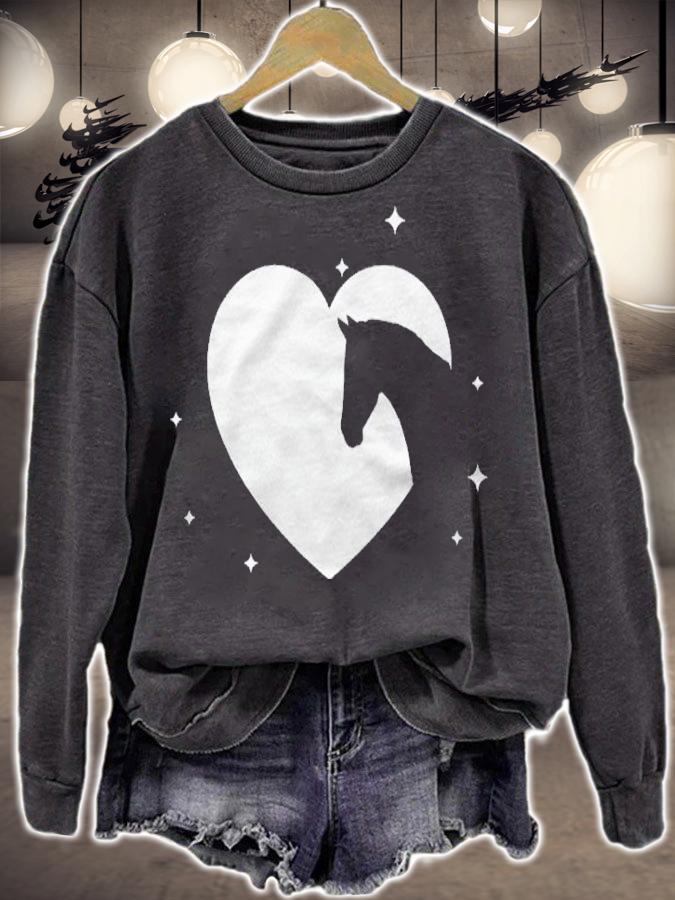 Horse Lover Gift For Women & Girls Who Love Horses Heart Shirt t-shirt