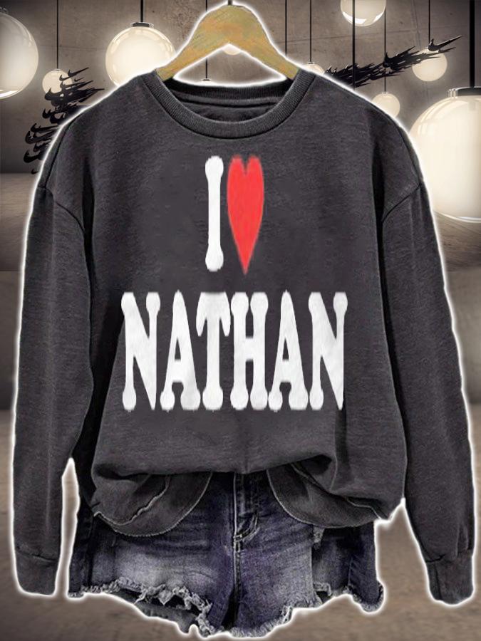 I Love Nathan Gift Heart Shirt t-shirt sweatshirt
