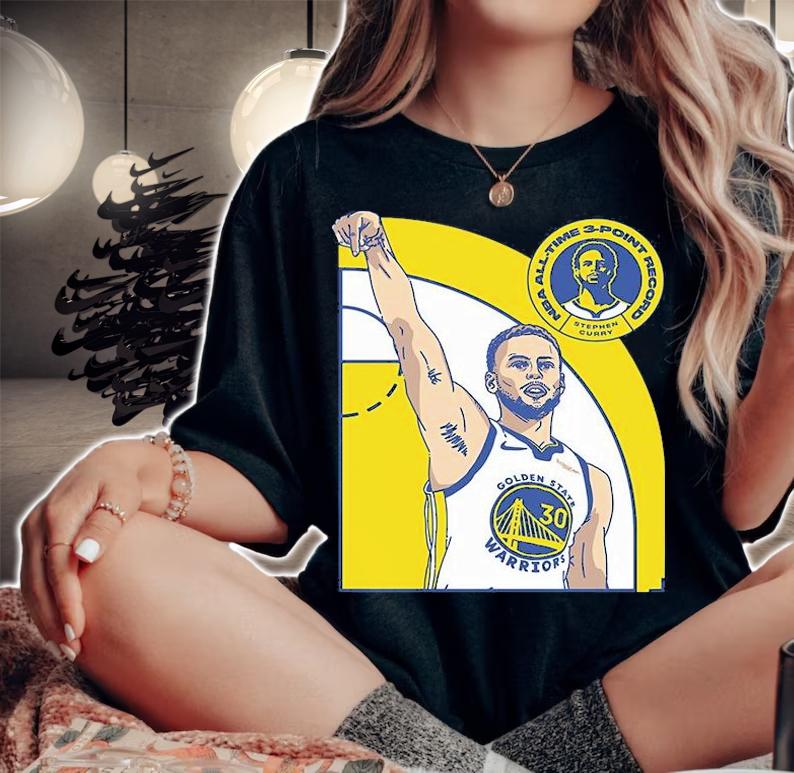 NBA All time 3 point record Stephen Curry shirt t-shirt woman shirt