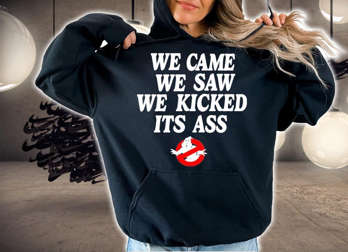 Chelsea Green Ghostbusters We Came We Saw We Kicked Its Ass T-Shirt t-shirt