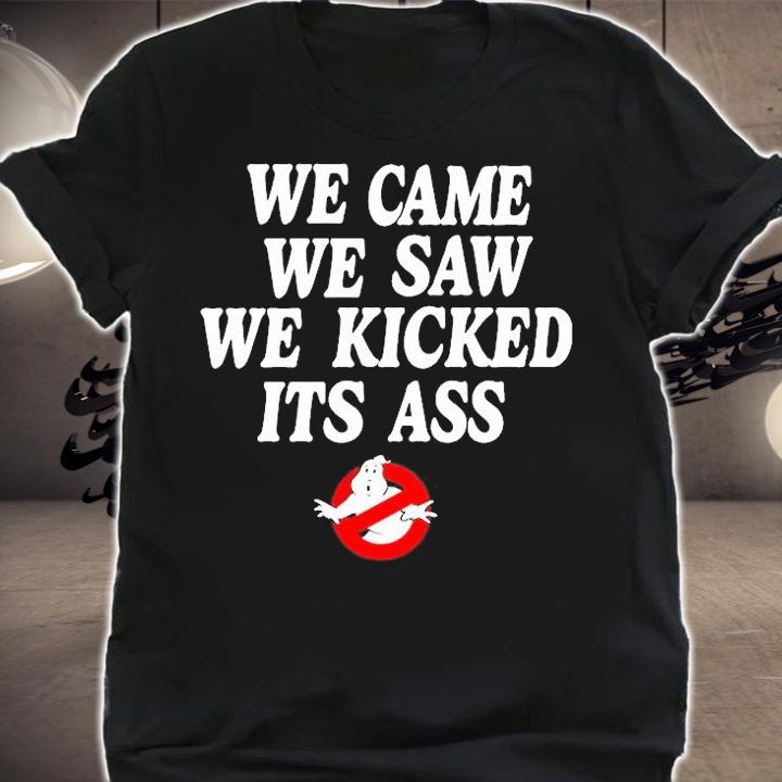Chelsea Green Ghostbusters We Came We Saw We Kicked Its Ass T-Shirt t-shirt