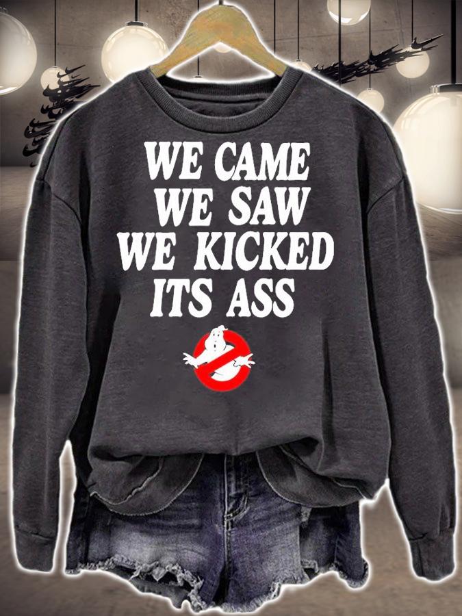 Chelsea Green Ghostbusters We Came We Saw We Kicked Its Ass T-Shirt t-shirt