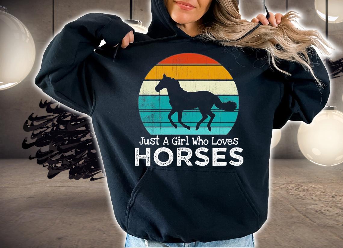 Just A Girl Who Loves Horses Horse Girls Teens Women T-Shirt t-shirt