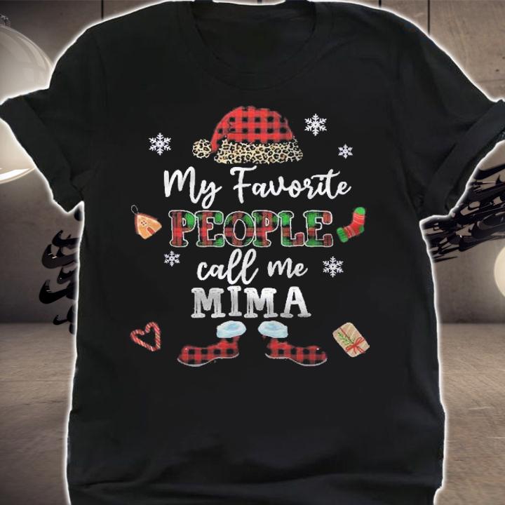 Mb My Favorite People Call Me Mima Thanksgiving Christmas Shirt t-shirt